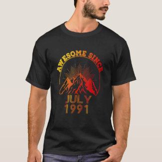 31 jaar oud Geweldige sinds juli 1991 31e verjaard T-shirt