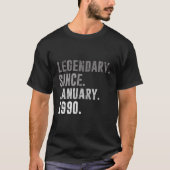 31 jaar oude verjaardagscadeaus legendarisch sinds t-shirt (Voorkant)