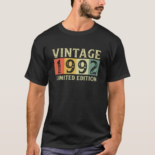 31 jaar oude Vintage 1992 Limited Edition 31th T-shirt (Voorkant)