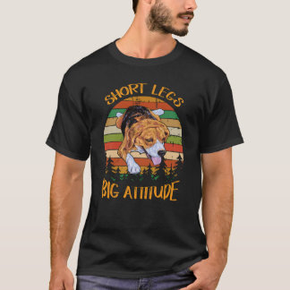 31 Korte Poten Grote Attitude Schattige Beagle T-shirt
