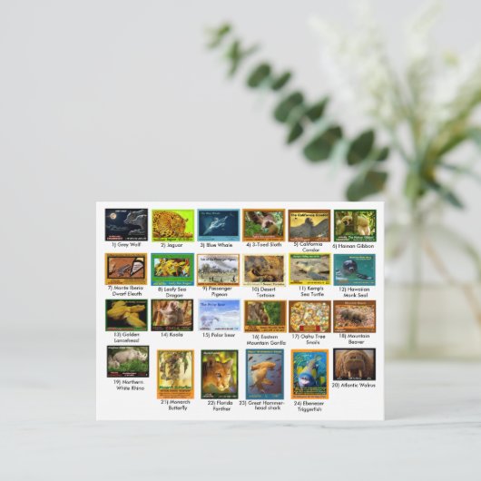 31 maart 2018, indexpagina, 24-pack briefkaart (Staand voorkant)