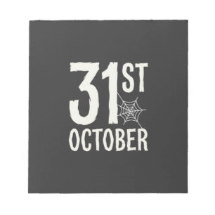31 oktober Halloween Spinnenweb Design Notitieblok