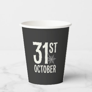 31 oktober Halloween Spinnenweb Design Papieren Bekers