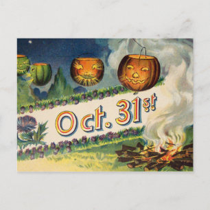 31 oktober (Oude Halloweenkaart) Briefkaart