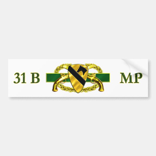 31B 1e Cavalry Division Bumpersticker (Voorkant)