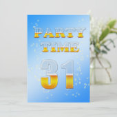 31e anniversaire invitation à la fête avec bière (Debout devant)