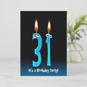 31e anniversaire Invitation de fête (Debout devant)