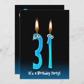 31e anniversaire Invitation de fête (Devant / Derrière)