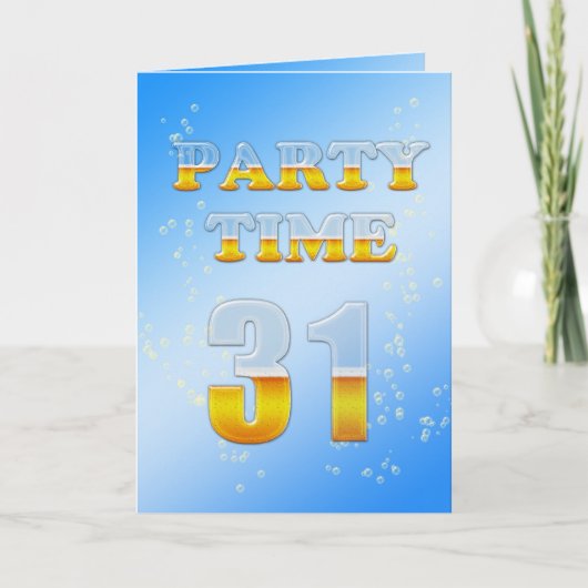 31e anniversaire invitation fête avec beaucoup de (Devant)