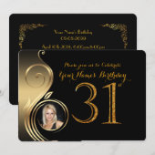 31e, Invitation Anniversaire, Numéro Parties scint (Devant / Derrière)