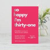 31e Invitation d'anniversaire pour sa trente et un (Debout devant)