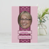 31e Invitation de fête d'anniversaire Photo et nom (Debout devant)