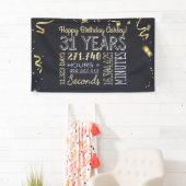 31e jaarbanner - 31 jaar in kantooruren spandoek (Insitu)