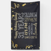 31e jaarbanner - 31 jaar in kantooruren spandoek (Verticaal)