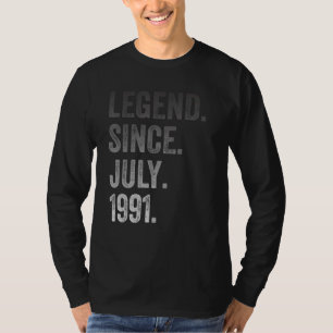 31e verjaardag 31 jaar oude leggende sinds juli 19 t-shirt