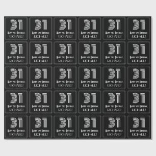 31e verjaardag: Art Deco Geïnspireerde look "31" m Cadeaupapier