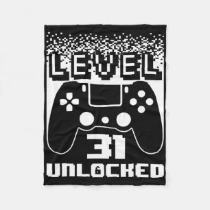 31e verjaardag voor mannen Level 31 Unlocked Gamer Fleece Deken