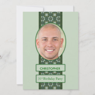 31st Birthday Party Invitation Afbeelding + naam Kaart