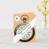 31ste Jubileum voor bruiloft, bewerkbaar Kaart (Gele Bloem)