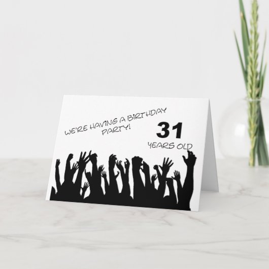 31ste partijuitnodiging met een het toejuichen (Voorkant)