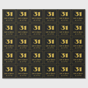 31ste verjaardag - Art Deco Geïnspireerde look "31 Cadeaupapier