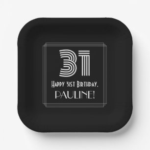 31ste verjaardag — Art Deco Geïnspireerde look "31 Papieren Bordje