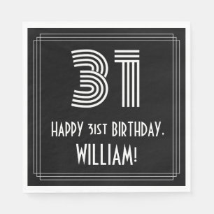 31ste verjaardag: Art Deco Geïnspireerde look "31" Servet
