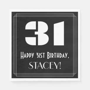 31ste verjaardag: Art Deco Geïnspireerde look "31" Servet