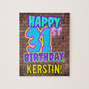 31ste verjaardag ~ Fun, geïnspireerde Urban Graffi Legpuzzel