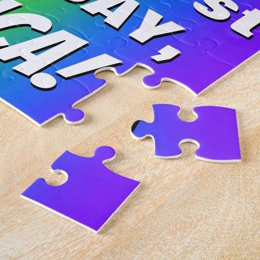 31ste verjaardag: kleurrijk, vun regenboogpatroon legpuzzel (Zijkant)