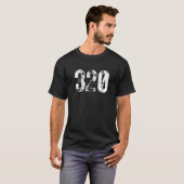 320 Area Code St Cloud MN Mobile Telephone Area Co T-shirt (Voorkant volledig)