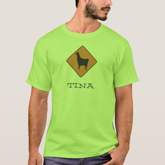 320px-Road_sign_llama.svg, TINA T-shirt (Voorkant)
