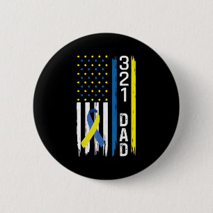321 Dad Down Syndrome Support Awareness Ronde Button 5,7 Cm