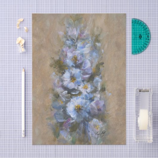 322 Blauw en wit Tissuepapier (Craft)
