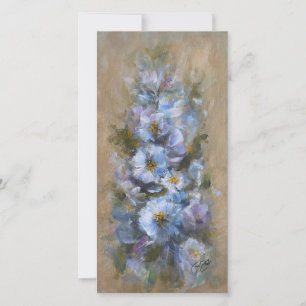 322 floral bleu 4 x 8" carte