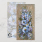 322 floral bleu 4 x 8" carte (Devant / Derrière)