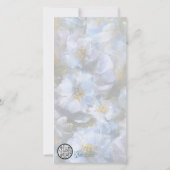 322 floral bleu 4 x 8" carte (Dos)