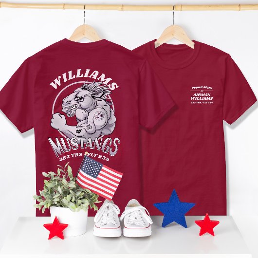 323 Mustangs Luchtmacht Basistraining Afstuderen T-shirt