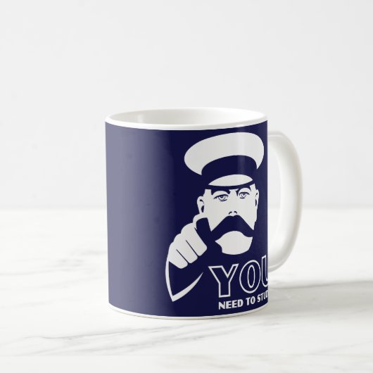 325 ml Blue Edinburgh University mok voor studente (Voorkant rechts)