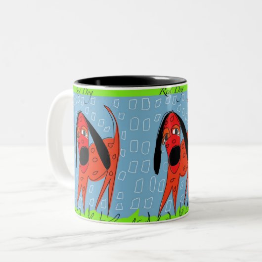 325 ml. Mug - Chien rouge (Devant gauche)