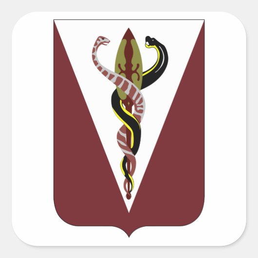 325e brigade ondersteuningsbataljon vierkante sticker (Voorkant)