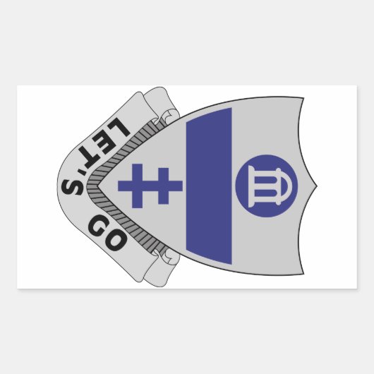 325e infanteriestelsel - DUI - LET'S GO Rechthoekige Sticker (Voorkant)