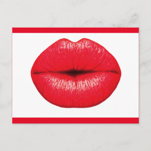 327493 RED SMOOCH LIPS KISS MAKEUP BEAUTY LOVE FAS BRIEFKAART