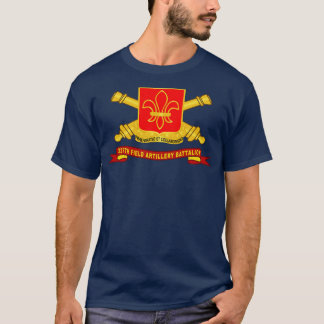 327e Veldartilleriebataljon DUI w Br Ribbon X T-shirt
