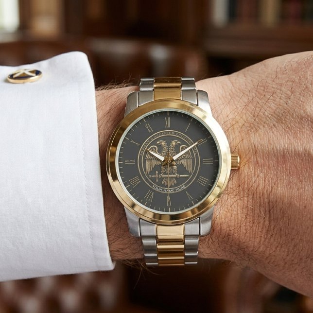 32/33rd Scottish Rite Double Headed Eagle Masonic Horloge (32nd/33rd Scottish Double Headed Eagle Masonic Watch)