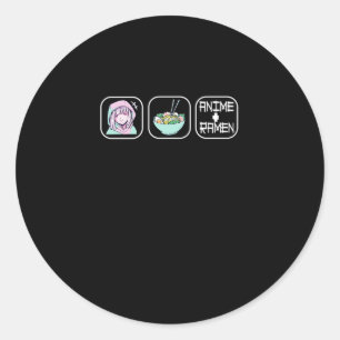 32.Anime Love Ramen Ronde Sticker