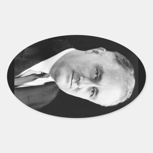 32 Franklin D. Roosevelt1 Ovale Sticker (Voorkant)