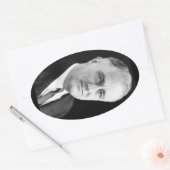 32 Franklin D. Roosevelt1 Ovale Sticker (Envelop)