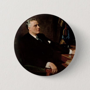 32 Franklin D. Roosevelt Ronde Button 5,7 Cm