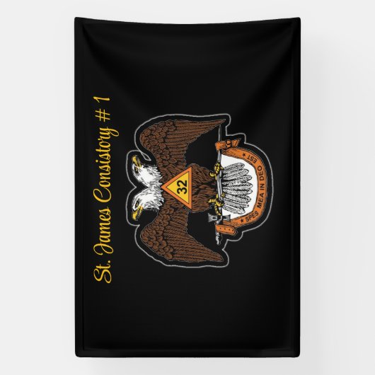 32 graden vrijmetselaar spandoek (Verticaal)